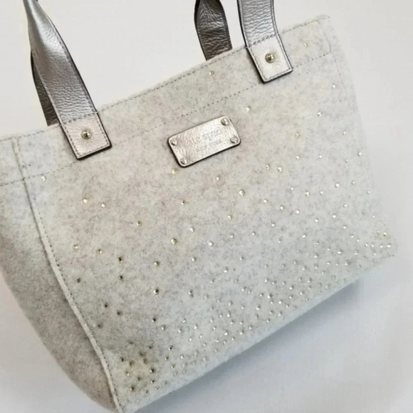 Kate Spade Quinn Frosted Felt Rhinestone 2 Tote Bag - Picture 3 of 11